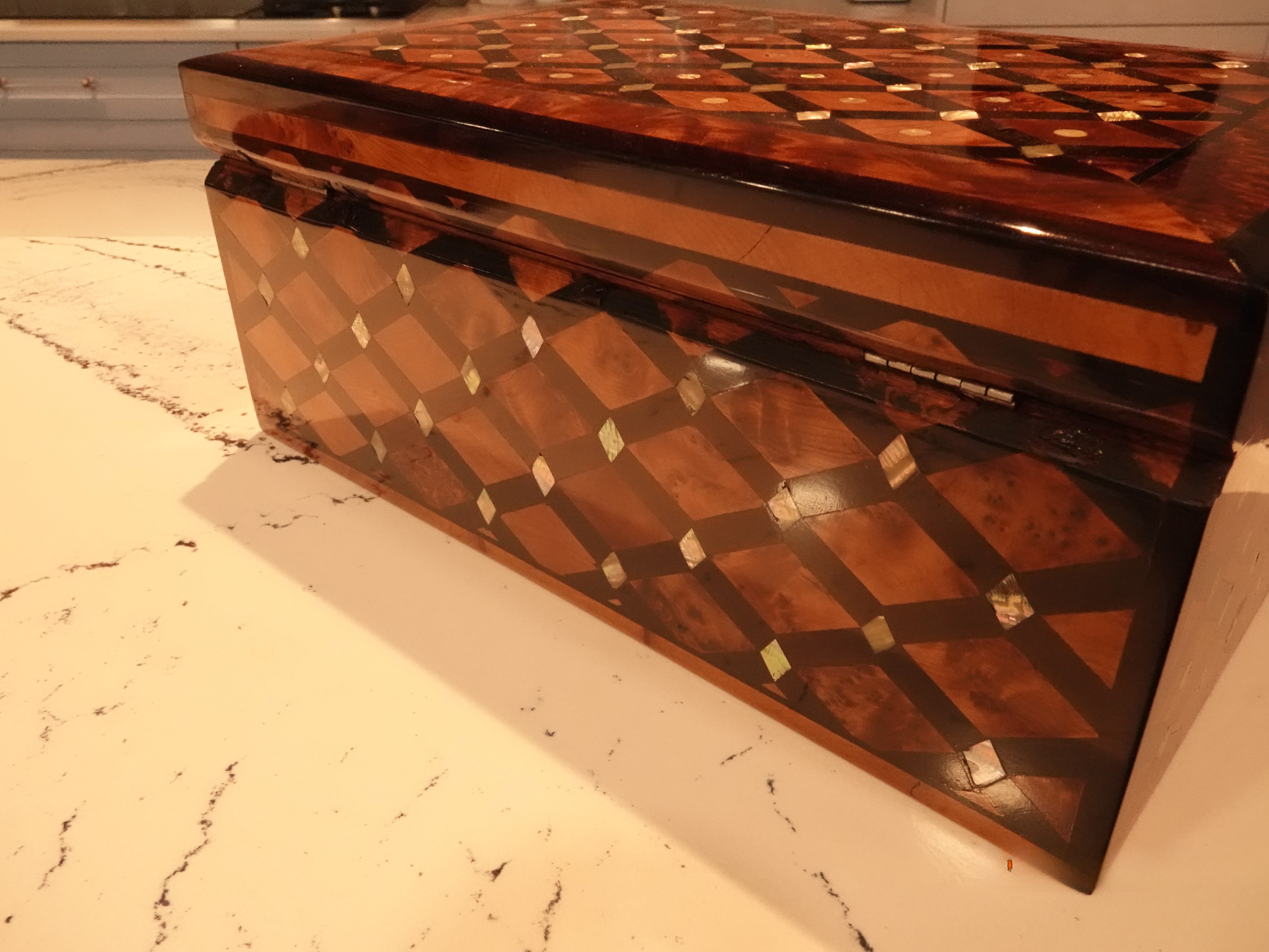 Large Handmade Burl Wood Jewelry Box - LuxSense