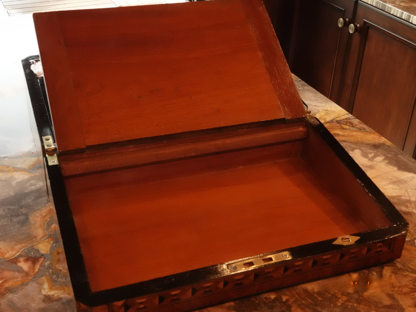 Late 1800s English Travel Writing Desk