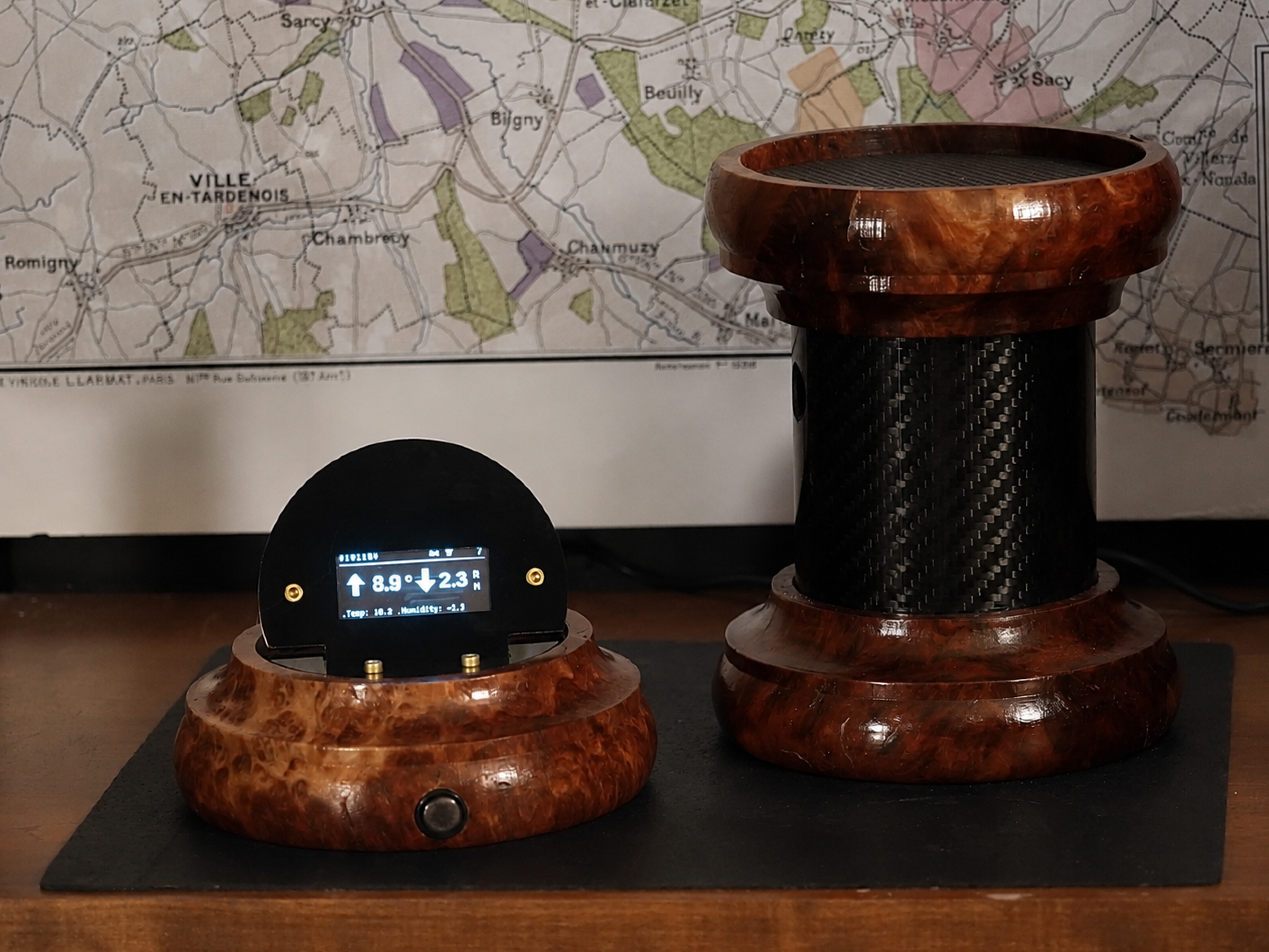 WineSentry - Red Mallee Wood with Carbon Fiber