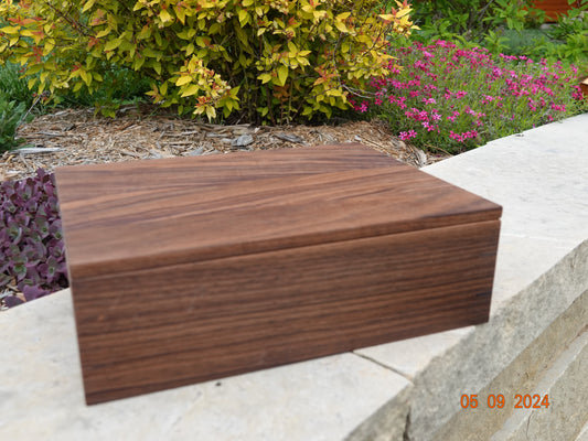 Wonderfully Straightforward Large Walnut Box from Walker Woodworking Maine