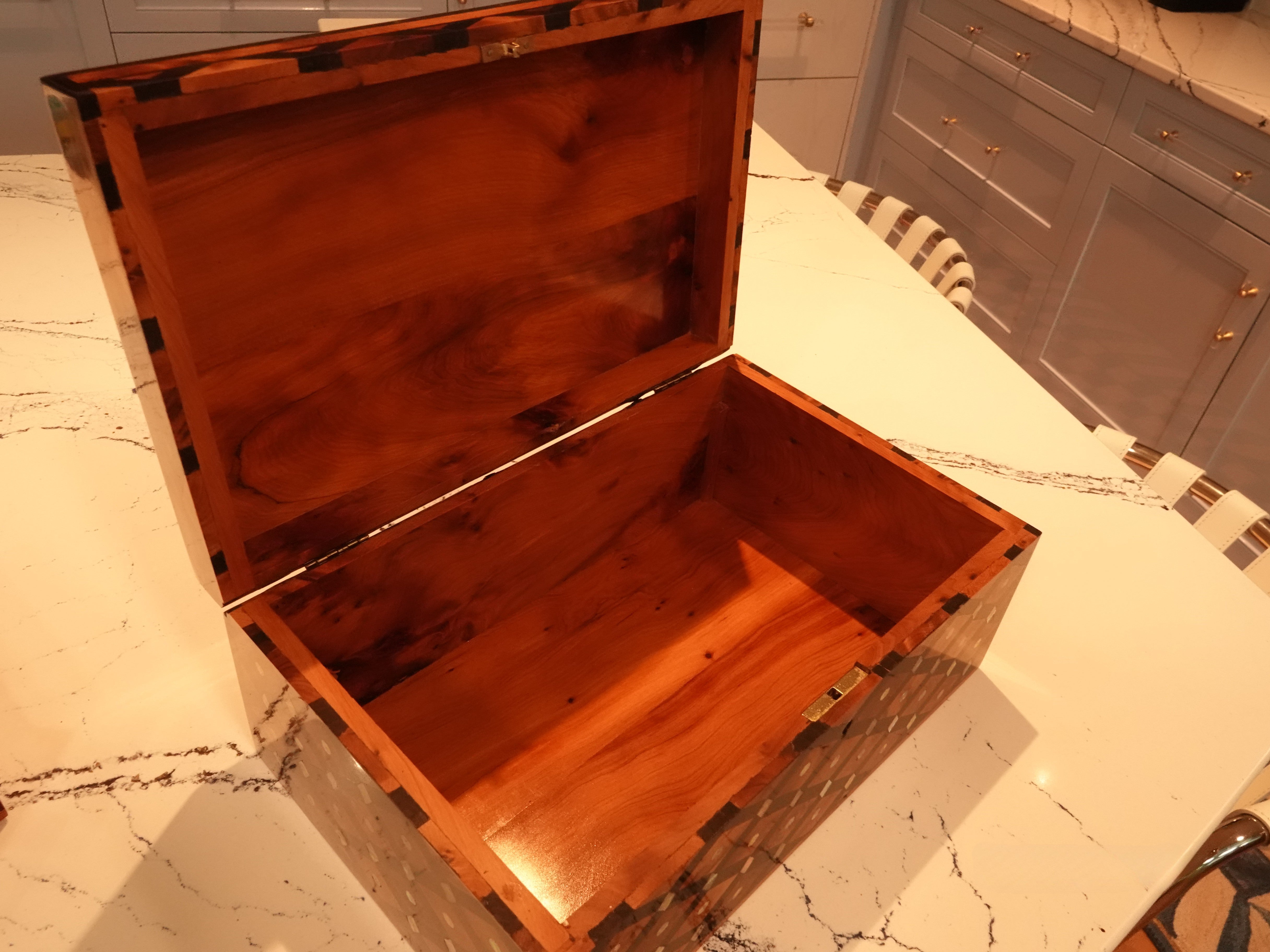 Large Handmade Burl Wood Jewelry Box - LuxSense