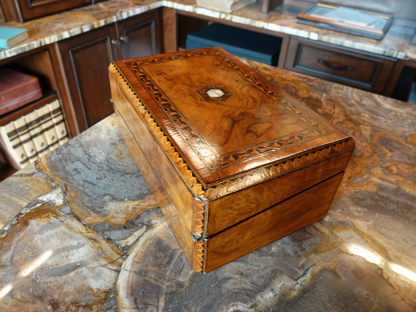 Late 1800s English Travel Writing Desk