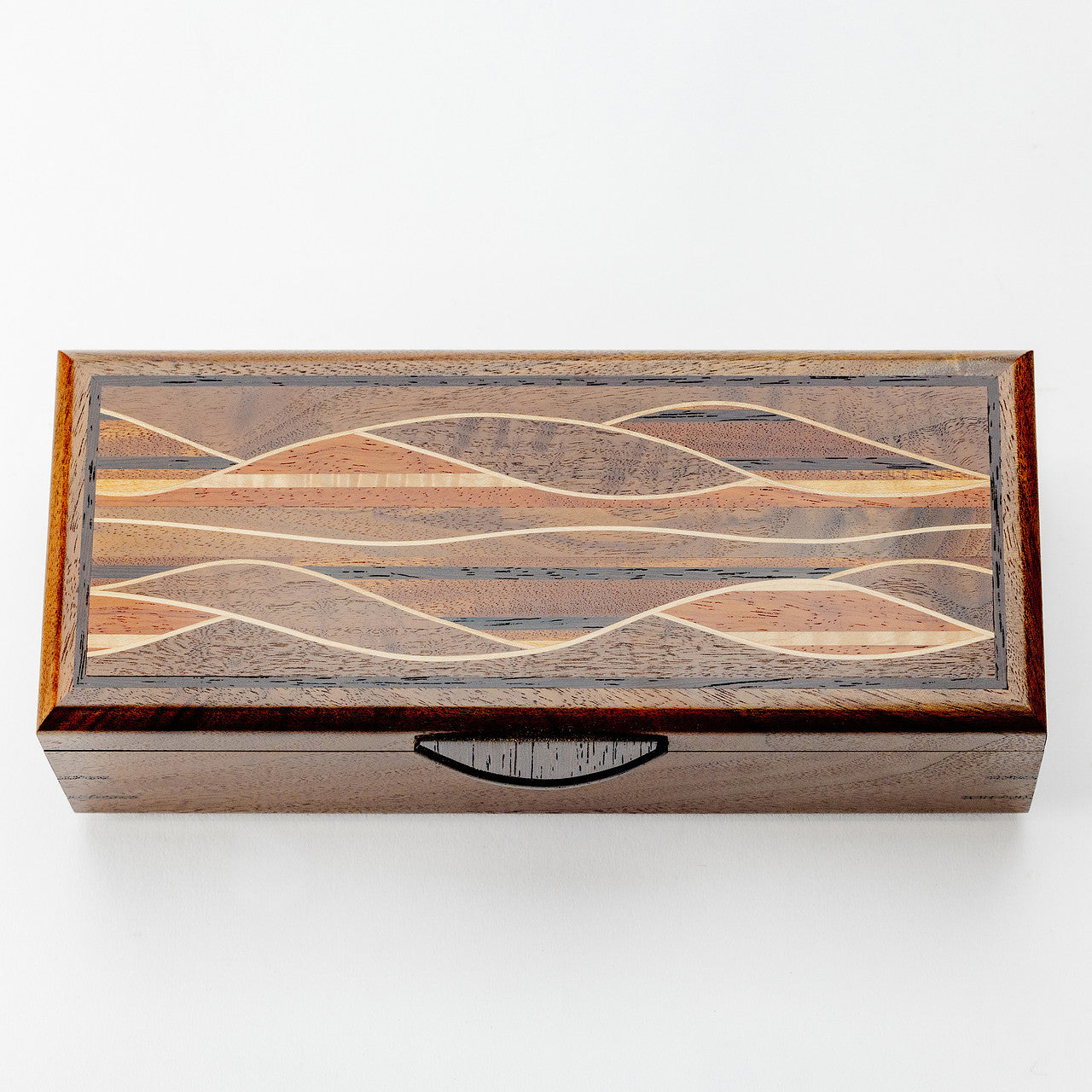 Beautiful Wood Storage Box with Intricate Inlay