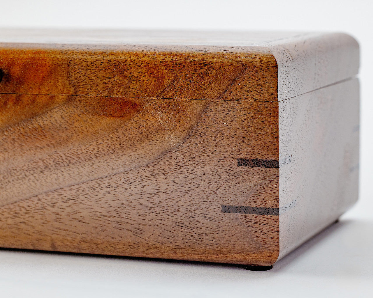 Beautiful Wood Storage Box with Intricate Inlay