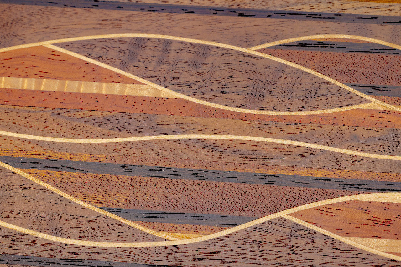 Beautiful Wood Storage Box with Intricate Inlay