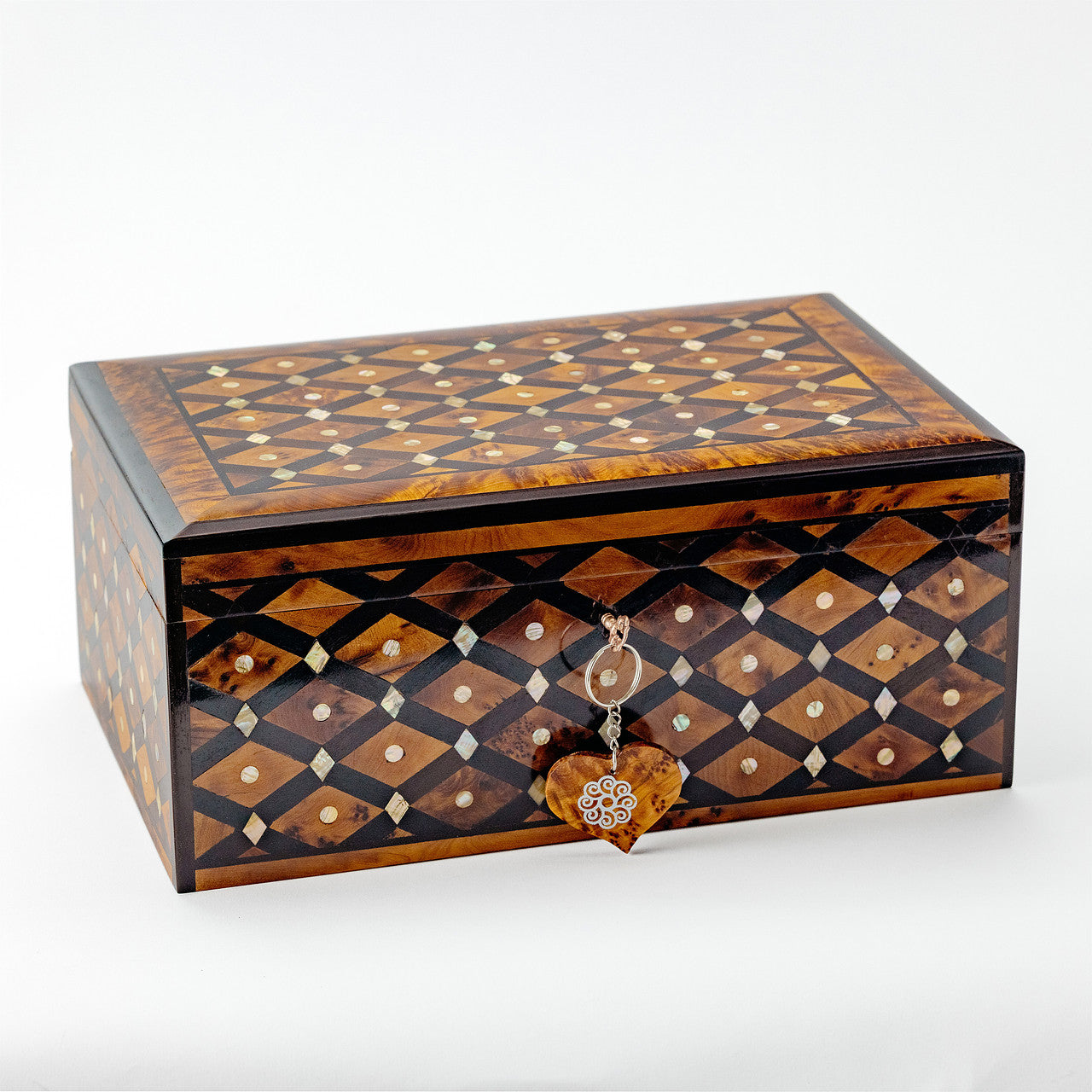 Large Handmade Burl Wood Jewelry Box