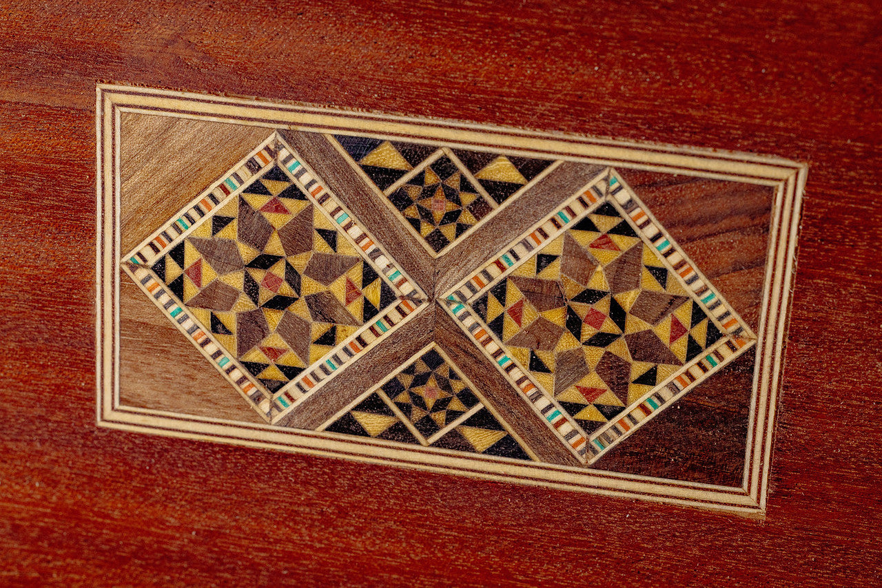 Large Handmade Mosaic Box Inlaid with Mother of Pearl