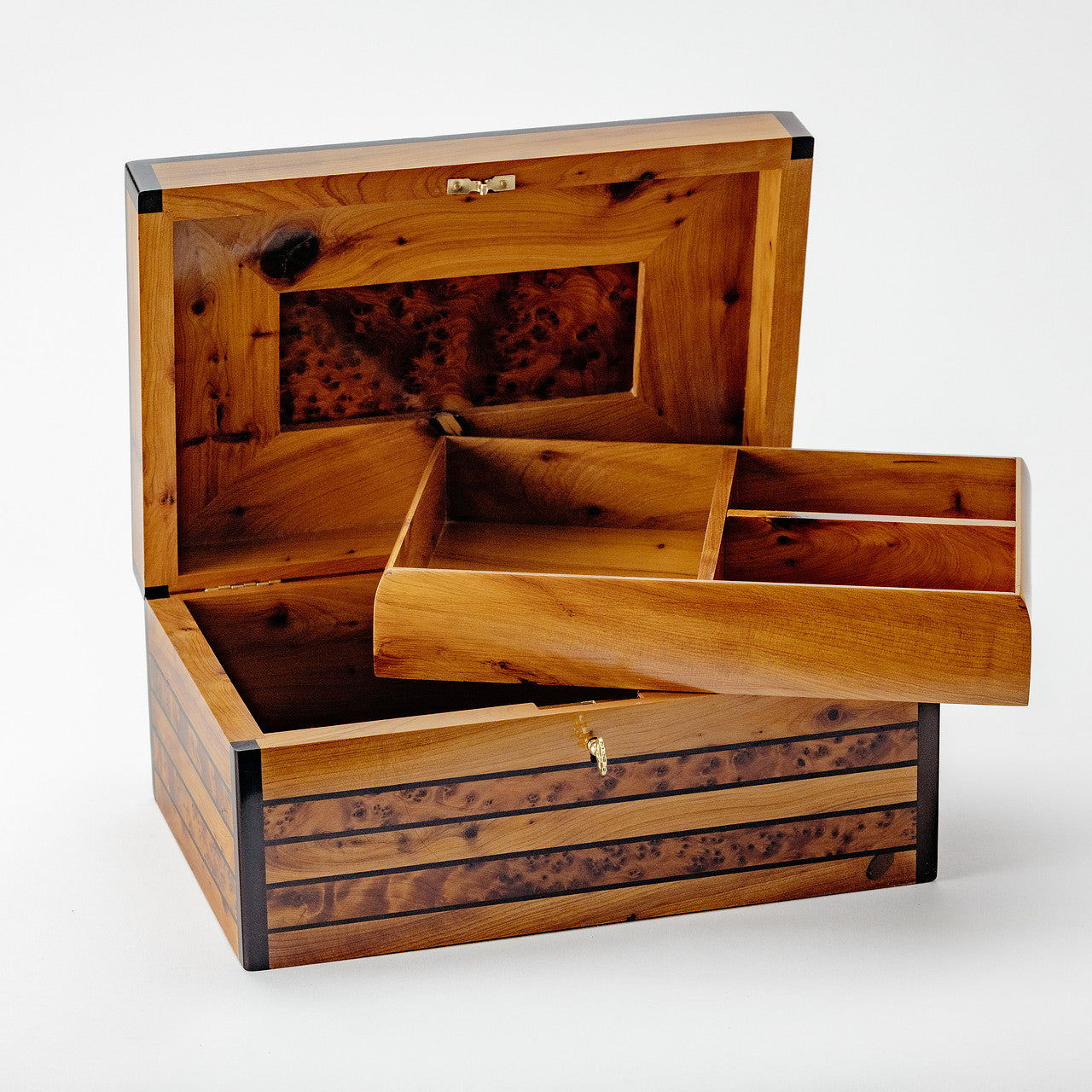 Handmade Solid Thuya Burl Wooden Box