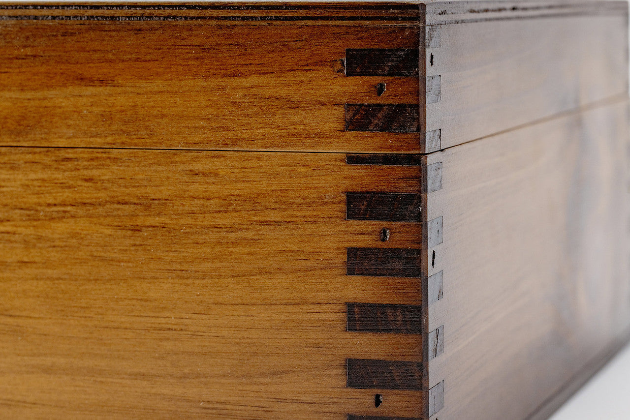 Rustic Blue Ocean Wave Wooden Box