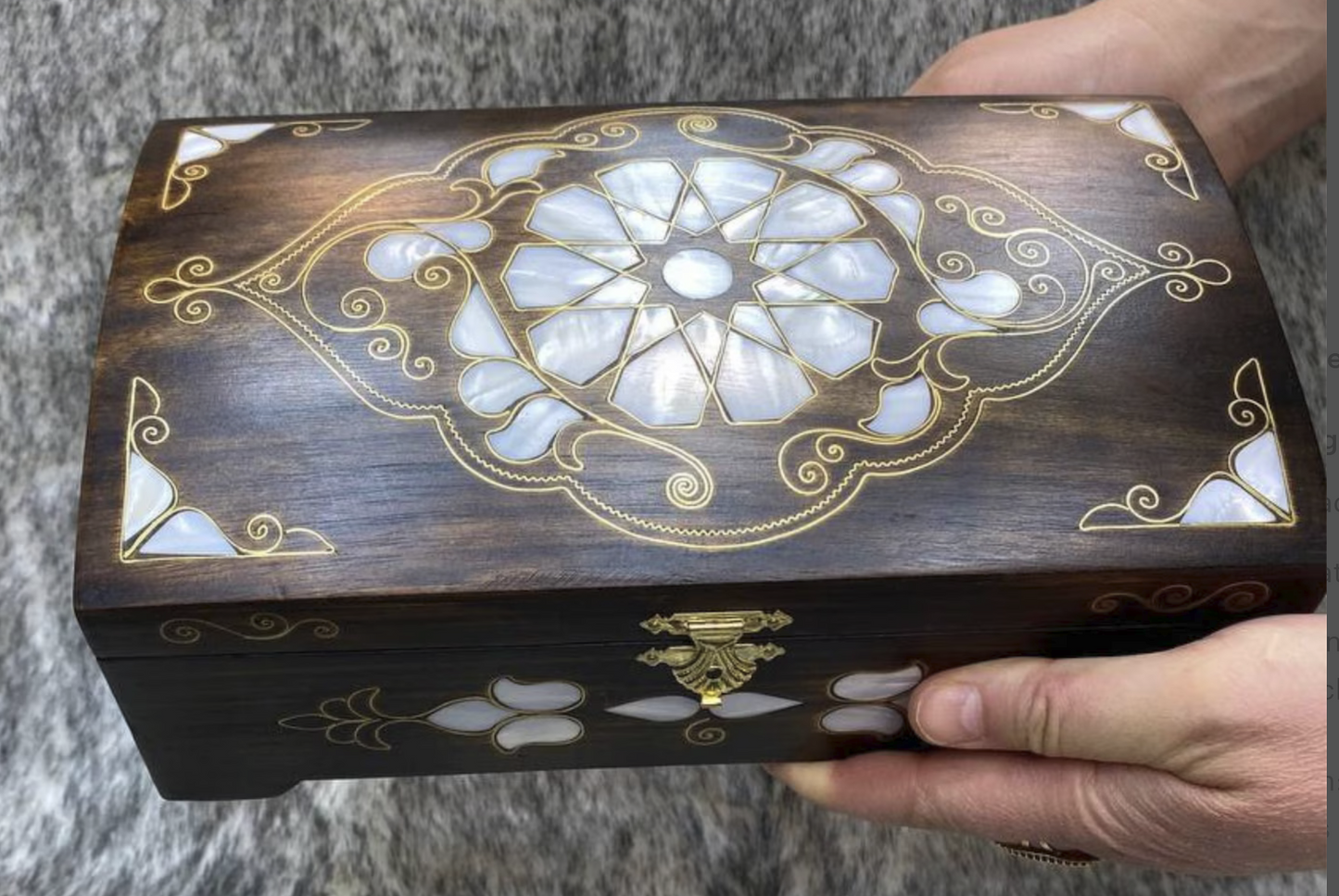Handcrafted Inlaid Mother of Pearl Work of Art