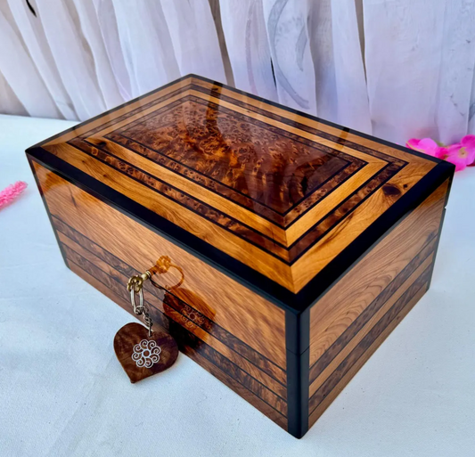Handmade Solid Thuya Burl Wooden Box