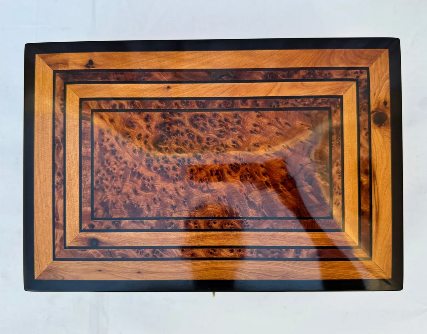 Handmade Solid Thuya Burl Wooden Box