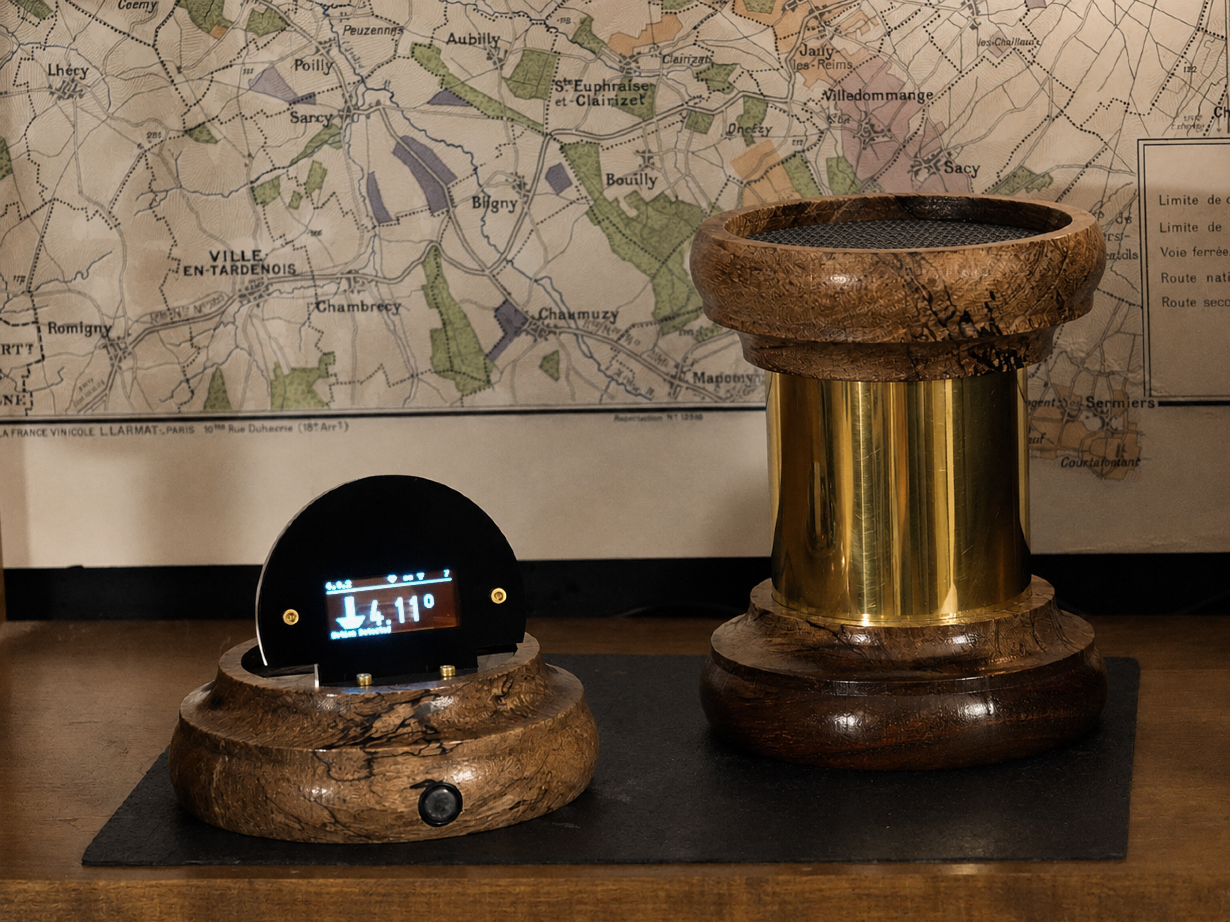 WineSentry - Spalted Jatoba with Brass